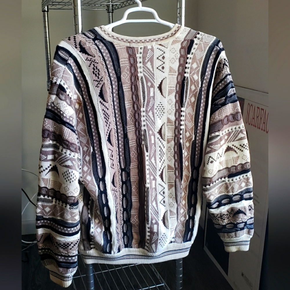 Vintage Sweater Cardigan size large 1990s Coogi Style 26 30